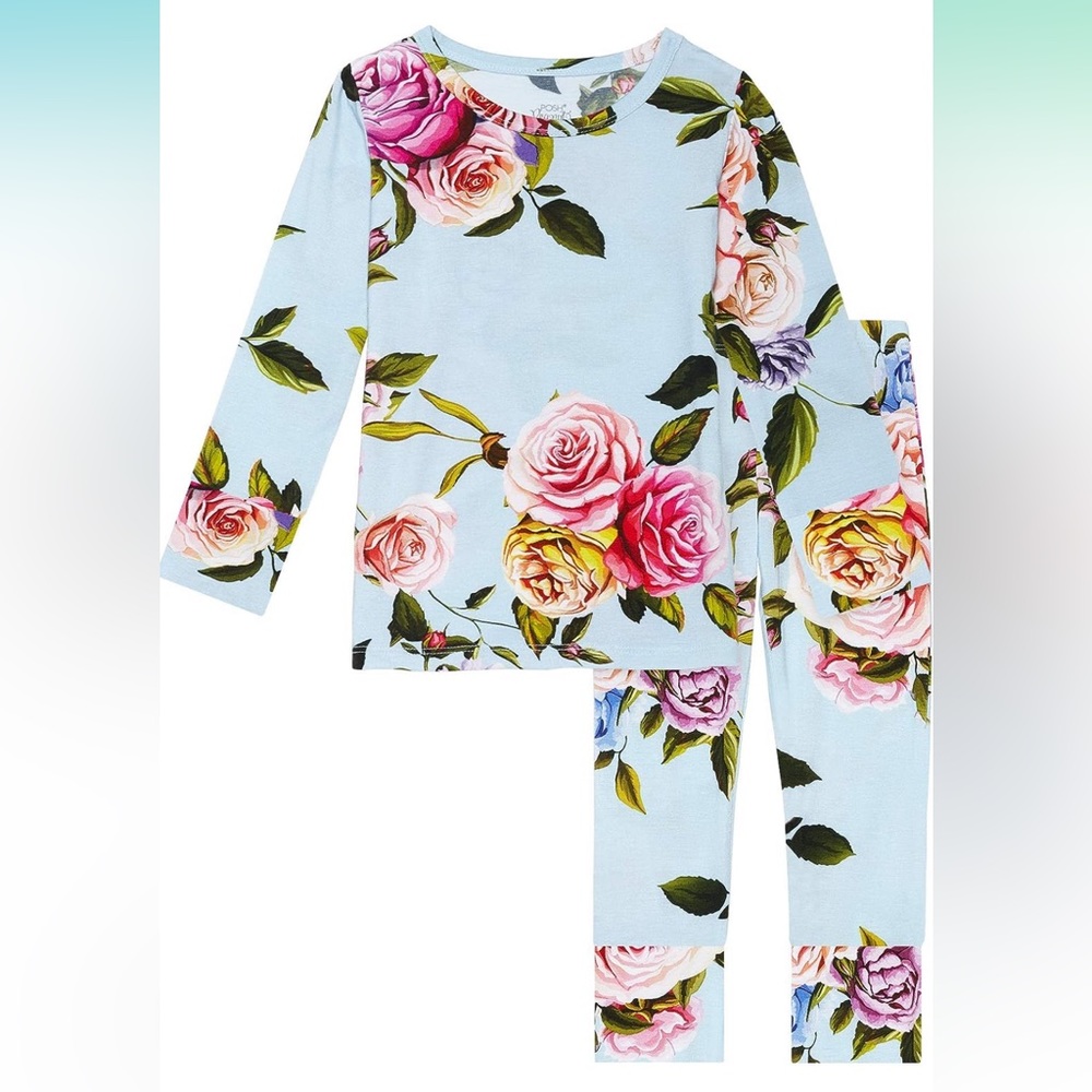 Posh Peanut Bamboo Pajamas in Country Rose Print